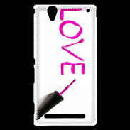 Coque Sony Xperia T2 Ultra Love avec vernis à ongle