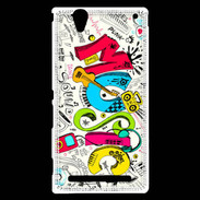 Coque Sony Xperia T2 Ultra Graffiti Musique