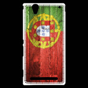Coque Sony Xperia T2 Ultra Drapeau Portugal imitation bois