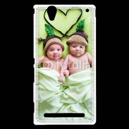 Coque Sony Xperia T2 Ultra Jumeaux coeur