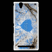 Coque Sony Xperia T2 Ultra arbres enneigés coeur
