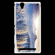 Coque Sony Xperia T2 Ultra Montagne enneigée et ensoleillée