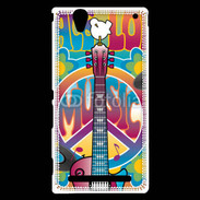 Coque Sony Xperia T2 Ultra Peace love music 3