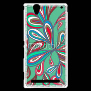 Coque Sony Xperia T2 Ultra Fond Hippie en vert 