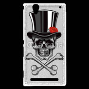 Coque Sony Xperia T2 Ultra Tête de Mort avec classe