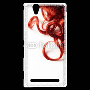 Coque Sony Xperia T2 Ultra Coiffure Cheveux bouclés rouges