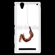Coque Sony Xperia T2 Ultra Hameçon avec appât pêcheur
