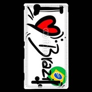 Coque Sony Xperia T2 Ultra I love Brésil 2