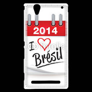 Coque Sony Xperia T2 Ultra I love Bresil 2014