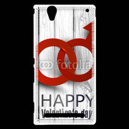 Coque Sony Xperia T2 Ultra Saint valentin sur fond bois