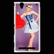 Coque Sony Xperia T2 Ultra femme glamour coeur style betty boop