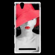 Coque Sony Xperia T2 Ultra Femme élégante en noire et rouge 10