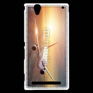 Coque Sony Xperia T2 Ultra Avion de ligne au coucher de soleil