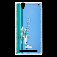 Coque Sony Xperia T2 Ultra Hydravion au dessus de la mer turquoise