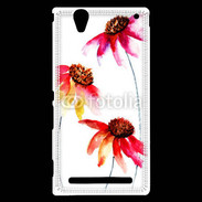 Coque Sony Xperia T2 Ultra Belles fleurs en peinture