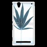 Coque Sony Xperia T2 Ultra Marijuana en bleu et blanc