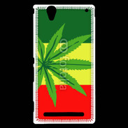 Coque Sony Xperia T2 Ultra Drapeau reggae cannabis