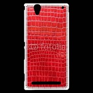 Coque Sony Xperia T2 Ultra Effet crocodile rouge