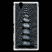 Coque Sony Xperia T2 Ultra Effet crocodile noir
