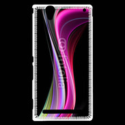 Coque Sony Xperia T2 Ultra Abstract multicolor sur fond noir