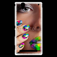 Coque Sony Xperia T2 Ultra Bouche et ongles multicouleurs 5