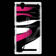 Coque Sony Xperia T2 Ultra Escarpins semelles roses