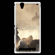Coque Sony Xperia T2 Ultra Cowboys et chevaux