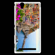 Coque Sony Xperia T2 Ultra Cote italienne fleurie