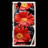 Coque Sony Xperia T2 Ultra Fleurs Zen rouge 10