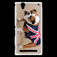 Coque Sony Xperia T2 Ultra Bulldog anglais en tenue