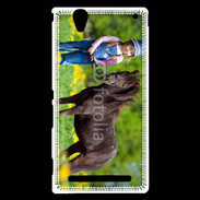Coque Sony Xperia T2 Ultra Petite fille avec son poney