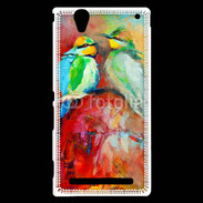 Coque Sony Xperia T2 Ultra Oiseaux en peinture