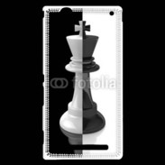 Coque Sony Xperia T2 Ultra Roi d'échec noir et blanc