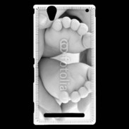 Coque Sony Xperia T2 Ultra Pieds de bébé noir et blanc