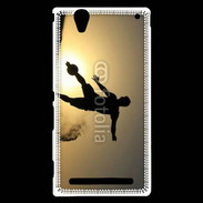 Coque Sony Xperia T2 Ultra beach soccer couché du soleil