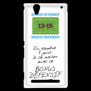 Coque Sony Xperia T2 Ultra 1 point bonus offensif-défensif Blanc