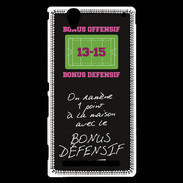 Coque Sony Xperia T2 Ultra 1 point bonus offensif-défensif Noir