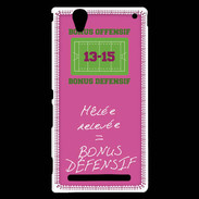 Coque Sony Xperia T2 Ultra Mêlée relevée Bonus offensif-défensif Rose