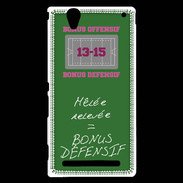 Coque Sony Xperia T2 Ultra Mêlée relevée Bonus offensif-défensif Vert