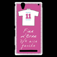 Coque Sony Xperia T2 Ultra 3/4 aile gauche Bonus offensif-défensif Rose