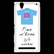 Coque Sony Xperia T2 Ultra 3/4 arrière Bonus offensif-défensif Blanc 2