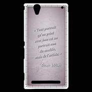 Coque Sony Xperia T2 Ultra Portrait Ame Rose Citation Oscar Wilde