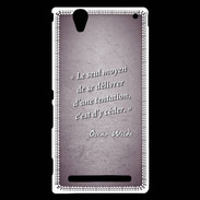 Coque Sony Xperia T2 Ultra Tentation Violet Citation Oscar Wilde
