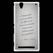 Coque Sony Xperia T2 Ultra Chaque fois Gris Citation Oscar Wilde