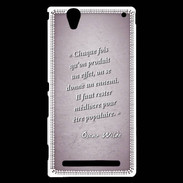 Coque Sony Xperia T2 Ultra Chaque fois Rose Citation Oscar Wilde