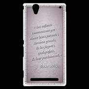 Coque Sony Xperia T2 Ultra Dieux prières Rose Citation Oscar Wilde