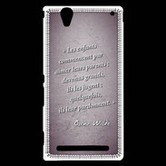Coque Sony Xperia T2 Ultra Enfants parents Violet Citation Oscar Wilde