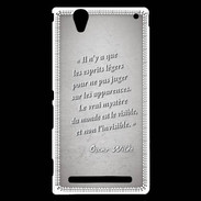 Coque Sony Xperia T2 Ultra Esprits légers Gris Citation Oscar Wilde