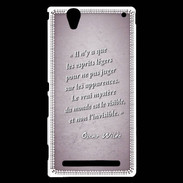 Coque Sony Xperia T2 Ultra Esprits légers Rose Citation Oscar Wilde