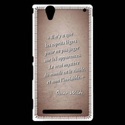 Coque Sony Xperia T2 Ultra Esprits légers Rouge Citation Oscar Wilde